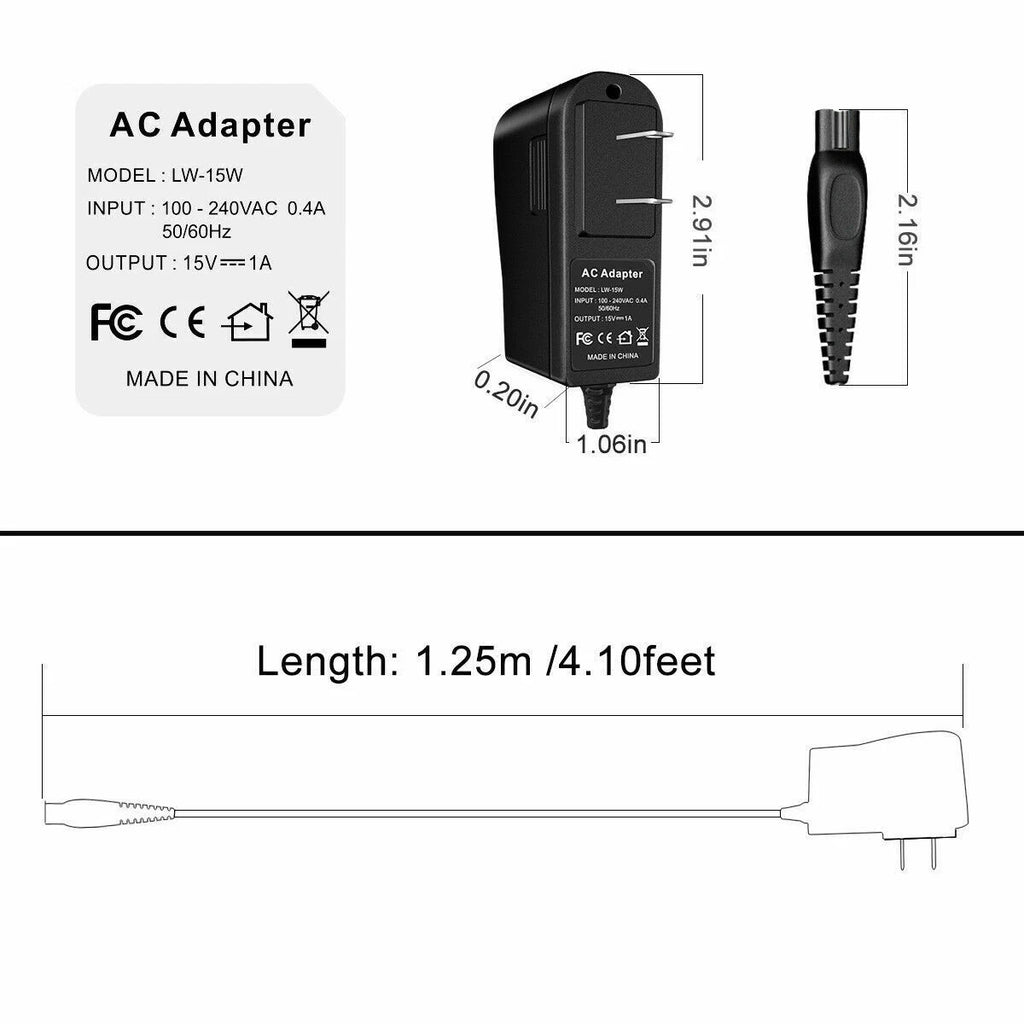 AC Adapter Charger Power For Philips Norelco Shaver 5000 5100 Series 9300 3100