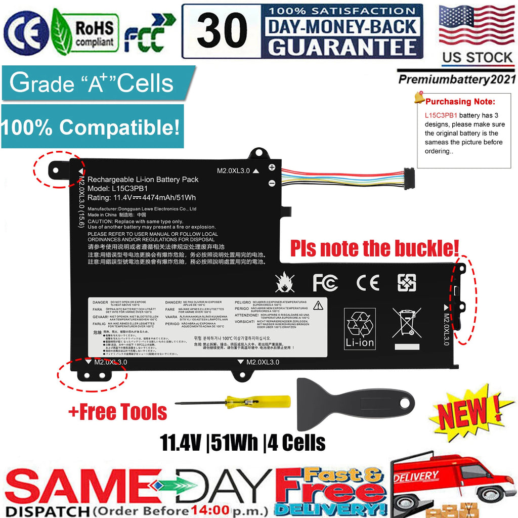 ?L14M2P21 L14L2P21 Battery for Lenovo IdeaPad 330S-15IKB 330S-14IKB L15C3PB1 NEW