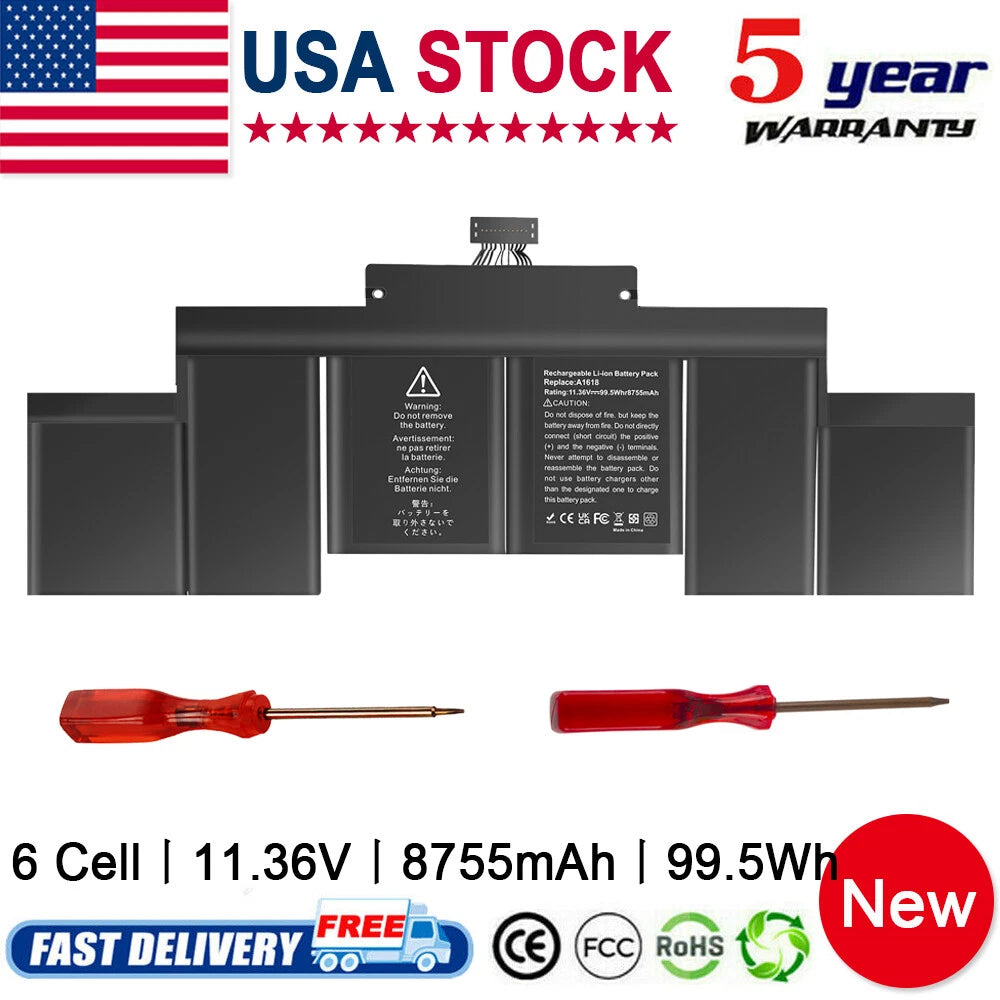 NEW Battery for Mid 2015 MacBook Pro 15" Retina A1398 EMC 2909 EMC 2910 A1618