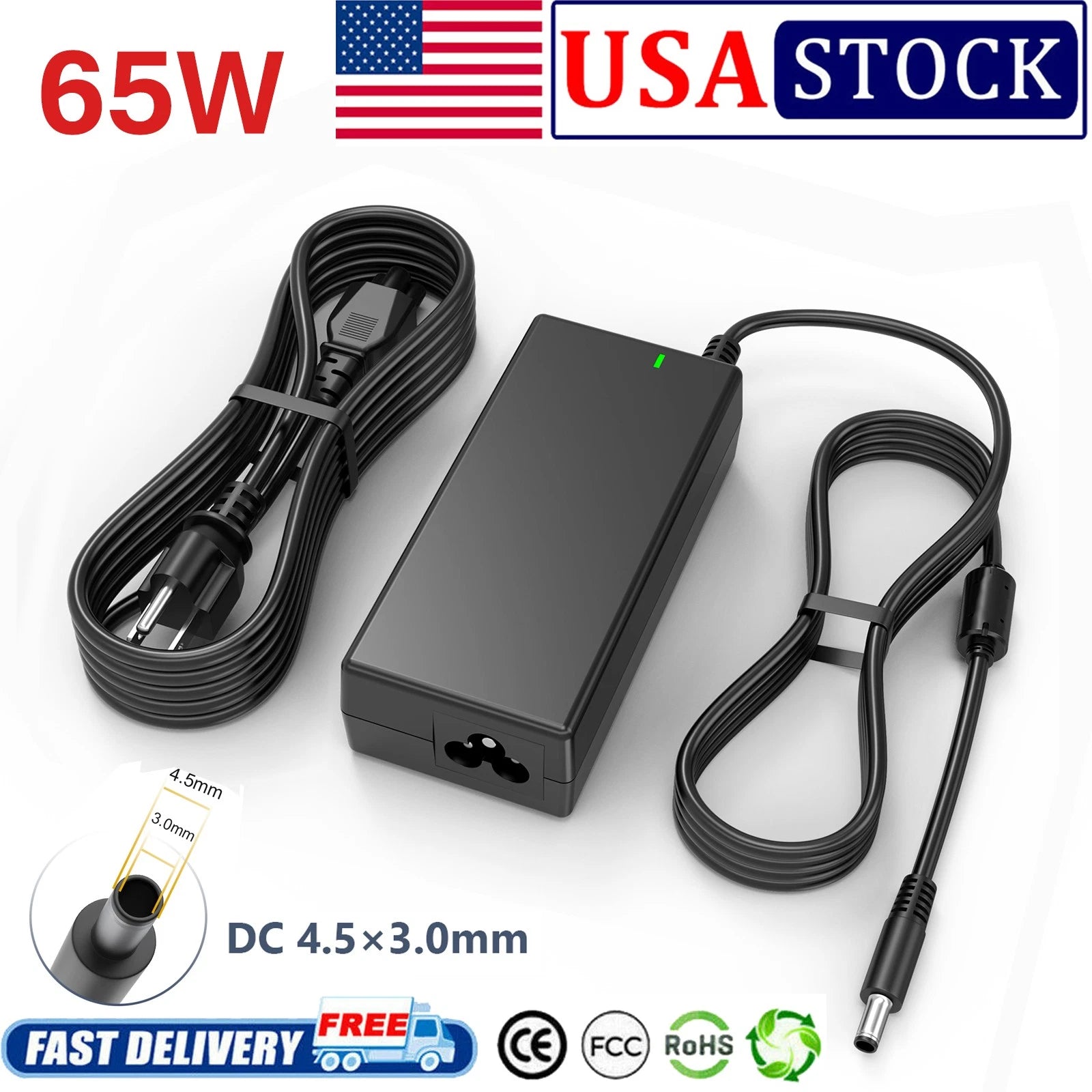 AC Adapter for Dell D3100 D1000 USB Triple Display UltraHD Universal Dock R6WD9