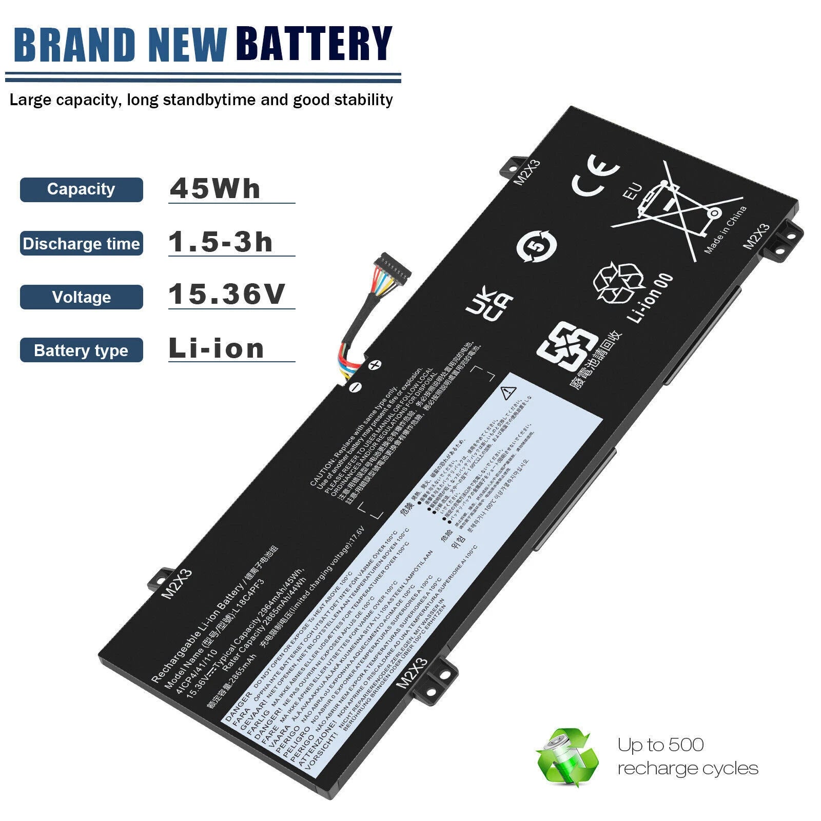L18C4PF3 L18M4PF3 L18C4PF4 Battery For Lenovo Ideapad Flex-14API 14IWL 14IML