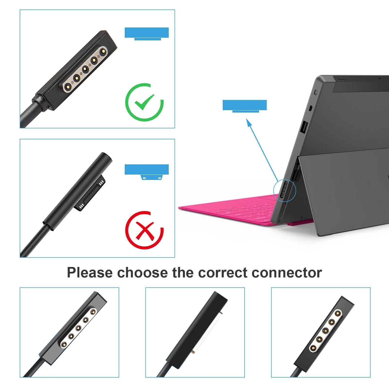 For Microsoft Surface 2 3 /Pro 1 2 /Book/ RT/ Power Charger AC Adapter