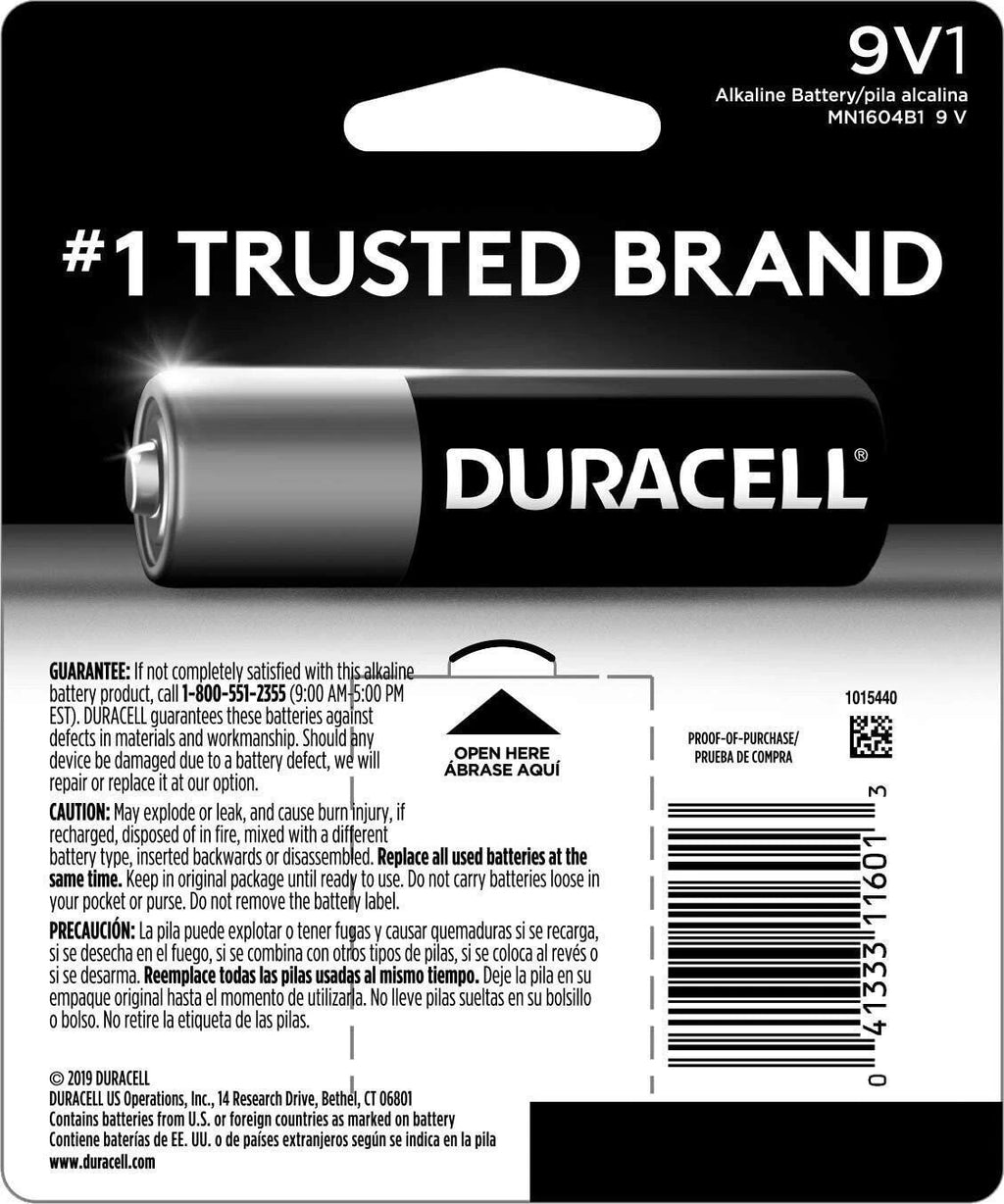 Duracell Batteries/9Volt - Size Battery (Pack of 5)!