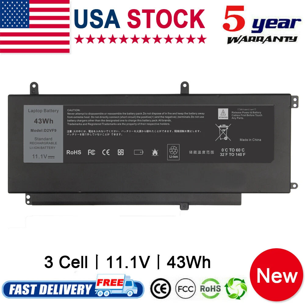 Battery For Dell Inspiron 15 7000 Series 15-7547 15-7548 V5459 D2VF9 14-5459
