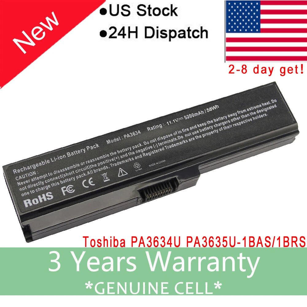 Battery for Toshiba Satellite U405-ST550W A665-S5170 C655D-S5080 L655D-S5116 PSU