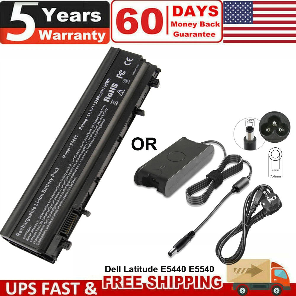 Battery/Charger /Battery + Charger for Dell Latitude E5440 E5540 VVONF -3 Tyep