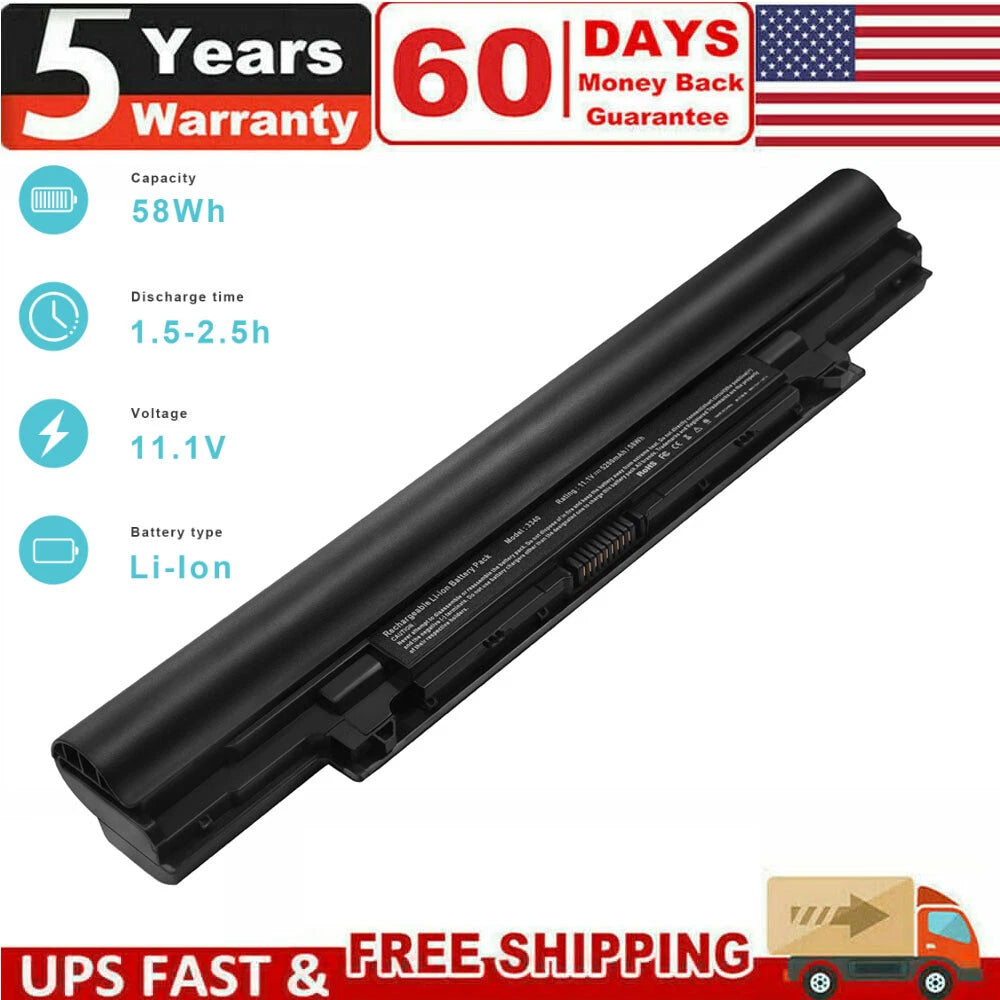 ?FOR Dell Latitude 3340 3350 Battery 11.1V 65Wh 5200mAh 6Cell YFDF9 HGJW8 Fast