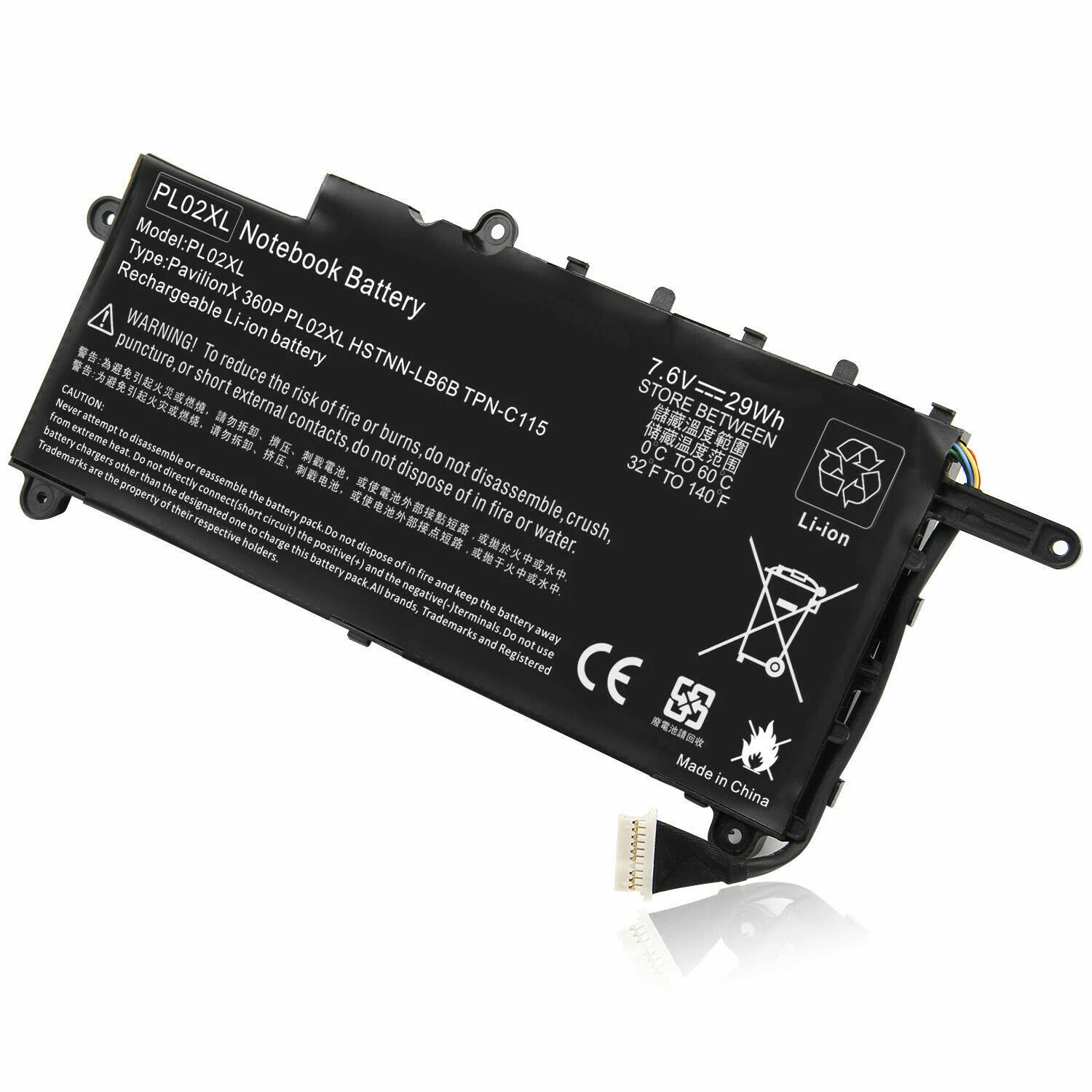 PL02XL Battery for HP Pavilion 11-n x360 11-n010dx 751875-001 751681-421 PC