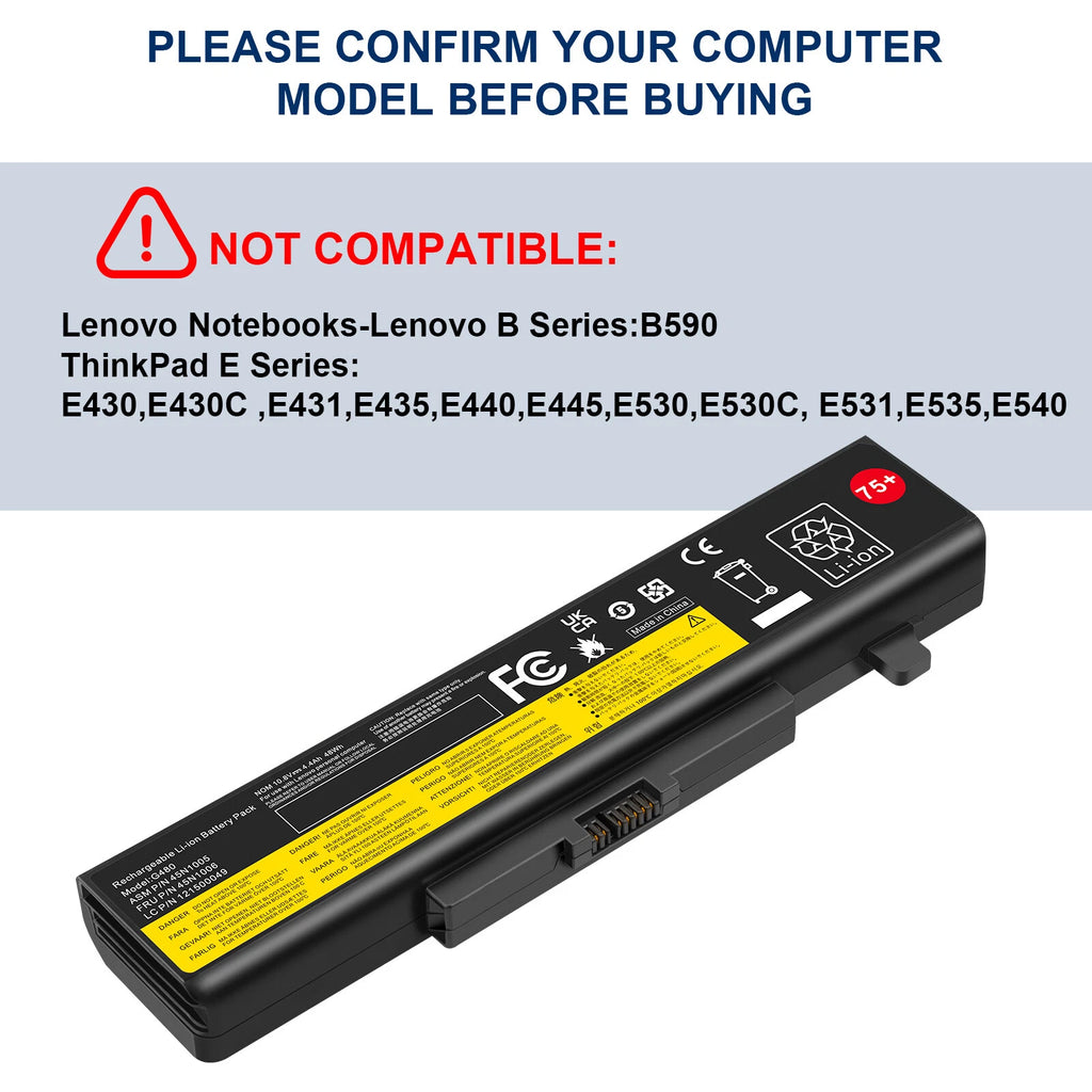 Battery For Lenovo Y480 Y580 G480 Z380 Z480 L11S6Y01 L11L6Y01 45N1043 45N1049