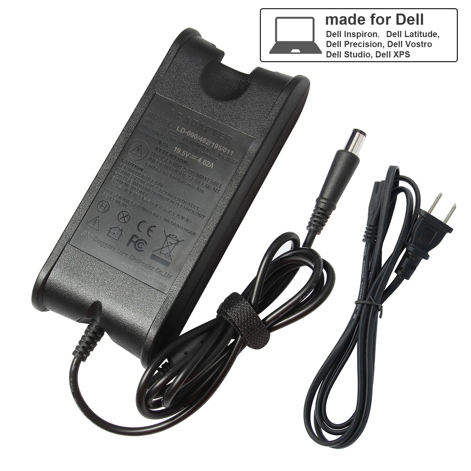 90W AC Adapter Charger For Dell Inspiron 15 7000 Series 7537 Laptop Power Supply