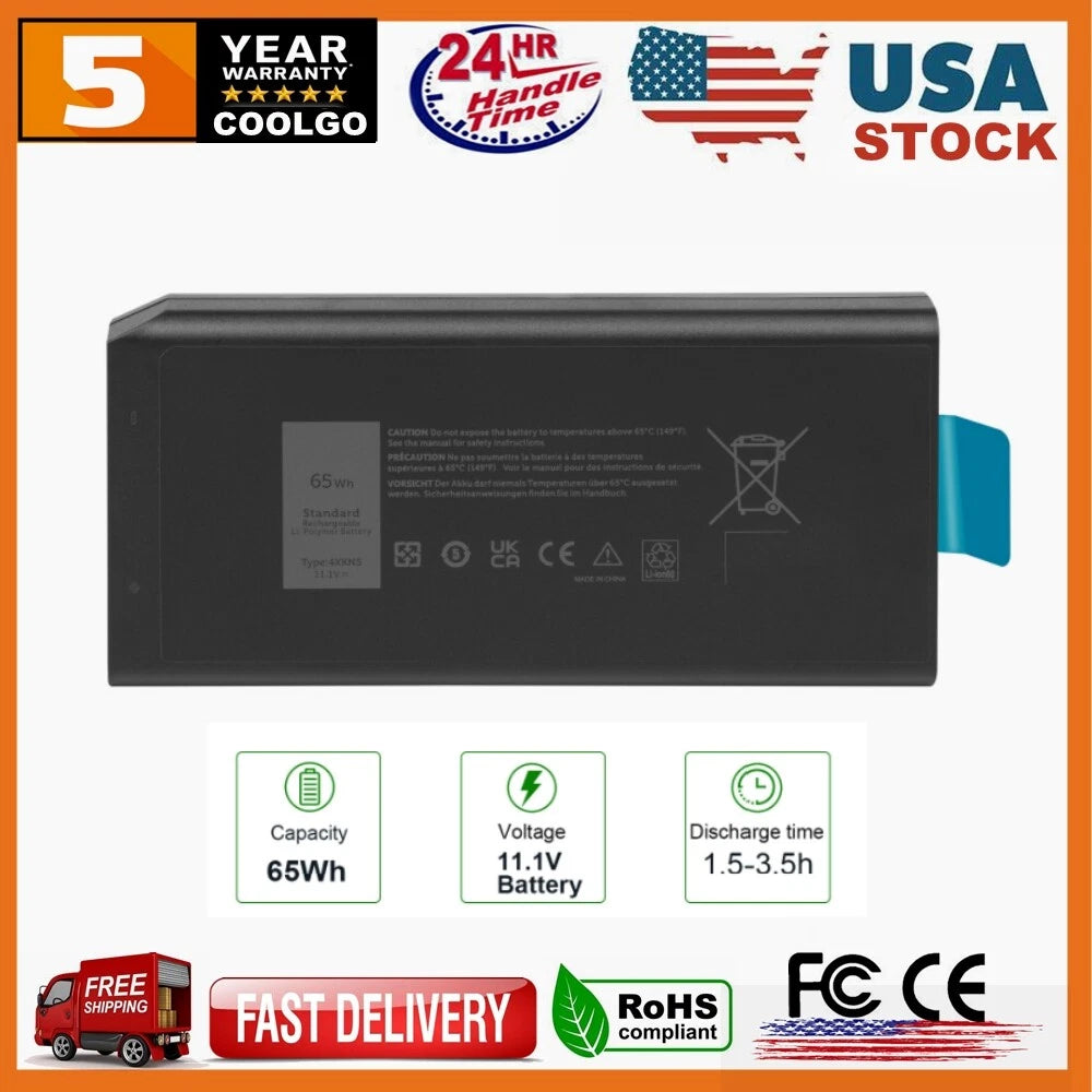65WH XRJDF 4XKN5 CJ2K1 XN4KN Battery For Dell Latitude 5404 5414 7414 7404 E5404
