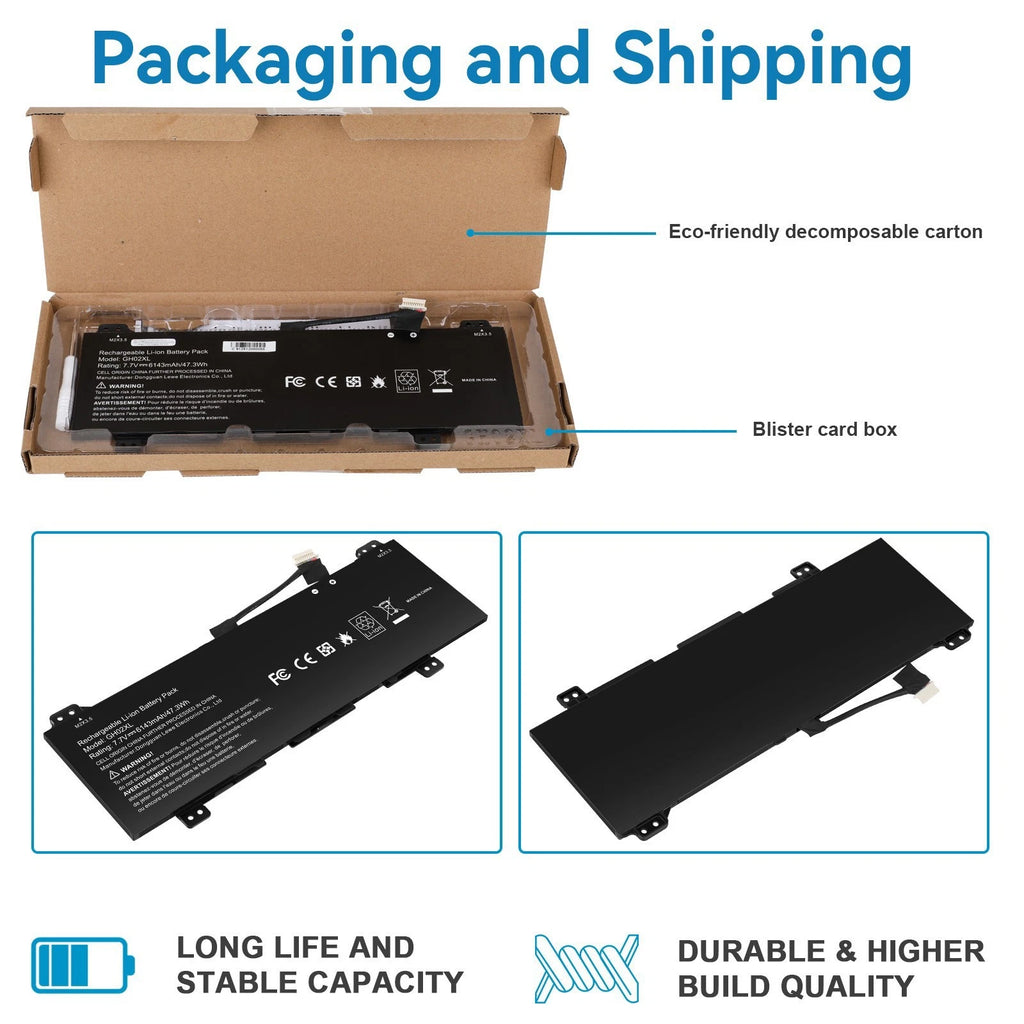 47.3Wh GH02XL Laptop Battery For HP Chromebook 11A G8 11 G8 14 G6 X360 11 G3