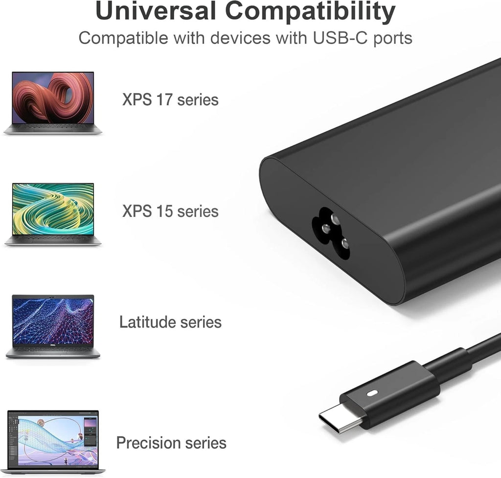 130W USB-C Type-C Charger for Dell XPS 17 15 2-in-1 9575 Precision 5530 + Cord