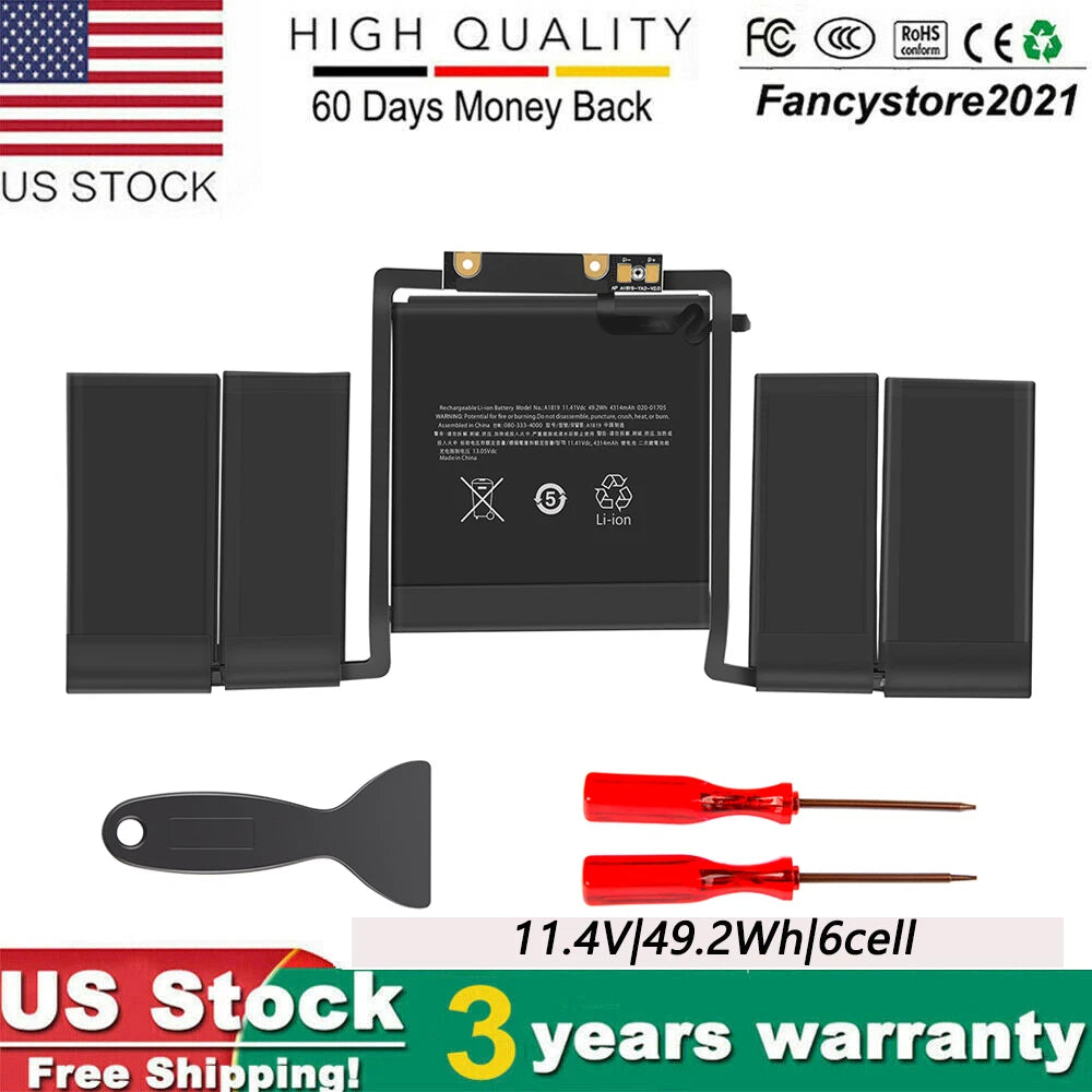 A1819 Laptop Battery For Apple MacBook Pro 13'' Touch A1706 Late 2016 Mid 2017