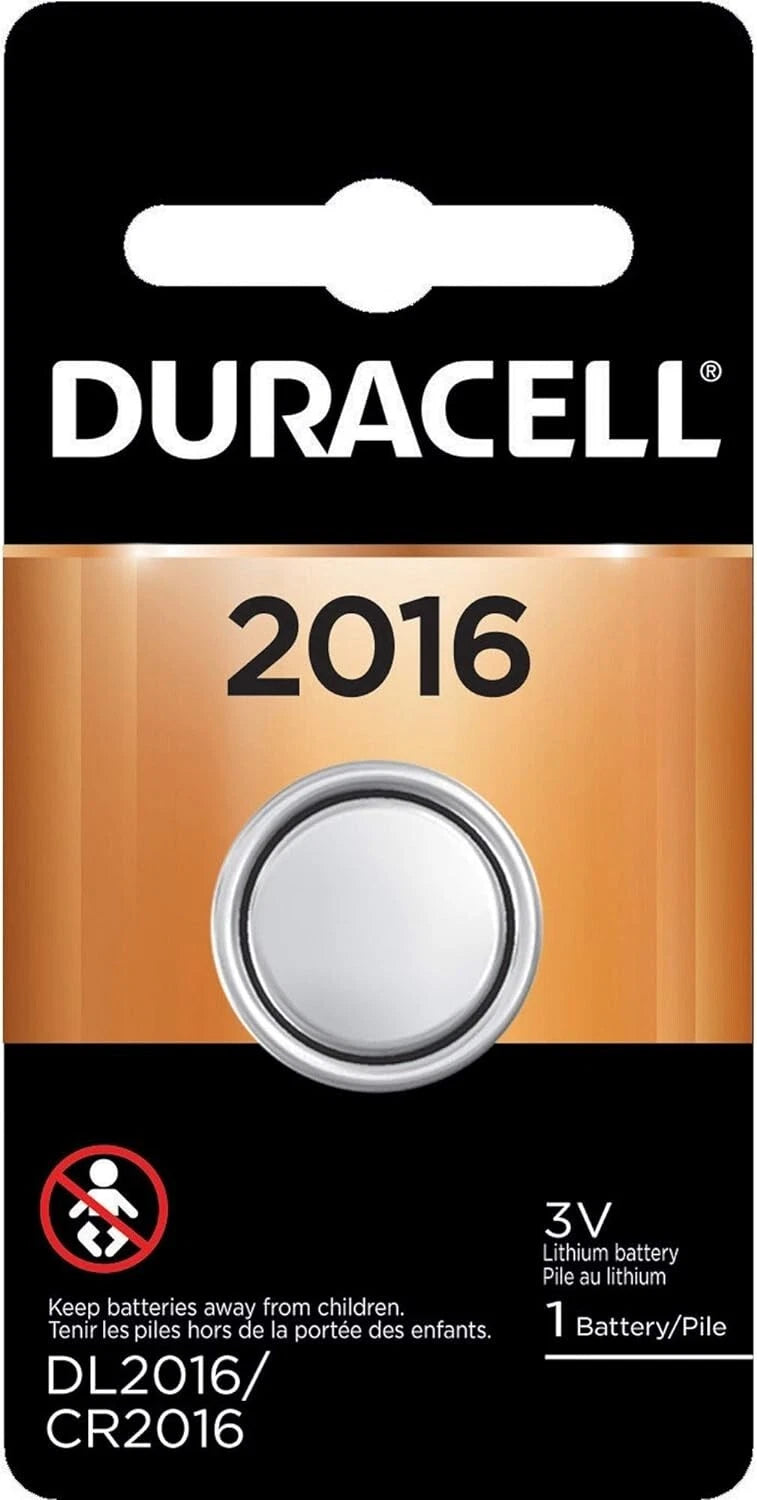 2 Pcs Duracell 2016 3V Lithium Button Coin Cell Battery