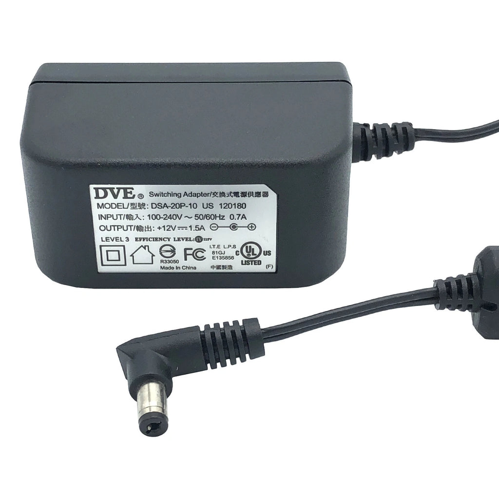 NEW Genuine DVE Nethear DSA-20P-10 AC/DC Wall Switching Adapter 12V 1.5A 18W OEM