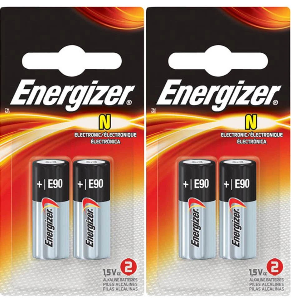4 pcs E90 Energizer batteries 1.5V LR1 N MN9100 AM5 EXP. 2023