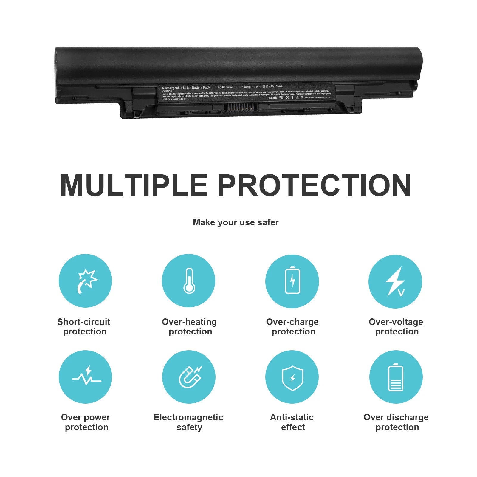 Battery for Dell V131 2nd generation Latitude 3340 YFDF9 5MTD8 451-BBJB 451-BBIZ