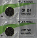 2 New Energy CR1220 DL1220 ECR1220 BR1220 KCR1220 LM1220 Batteries