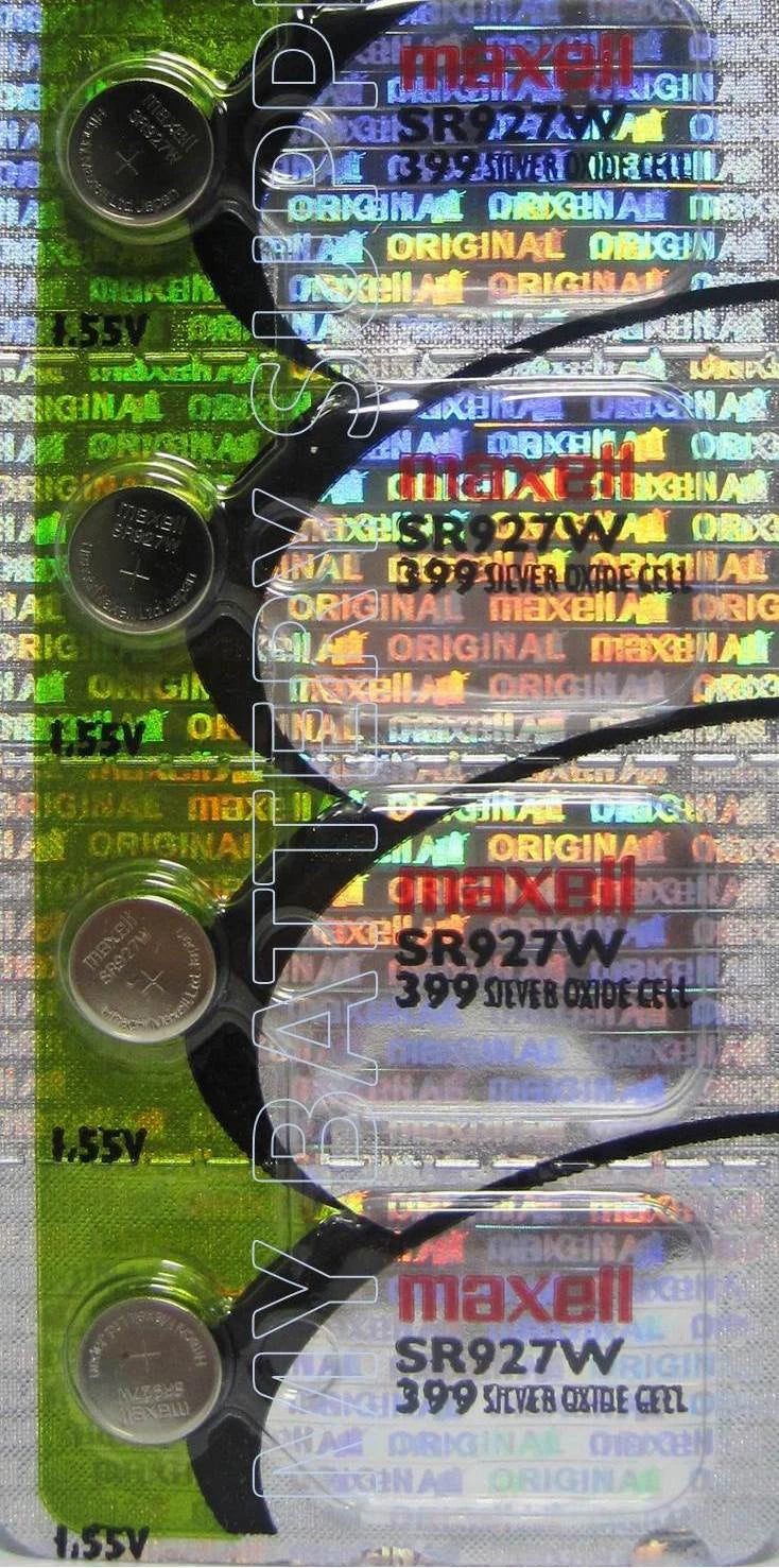 4 PCS MAXELL 399 WATCH BATTERIES SR927W