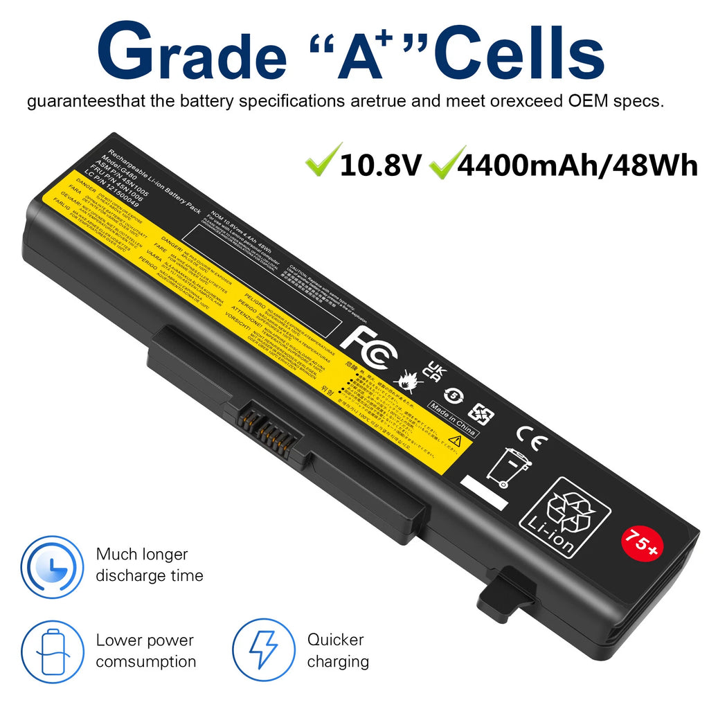 75+48Wh Battery For Lenovo ThinkPad E430 E431 E435 E440 E445 E530 E535 E540