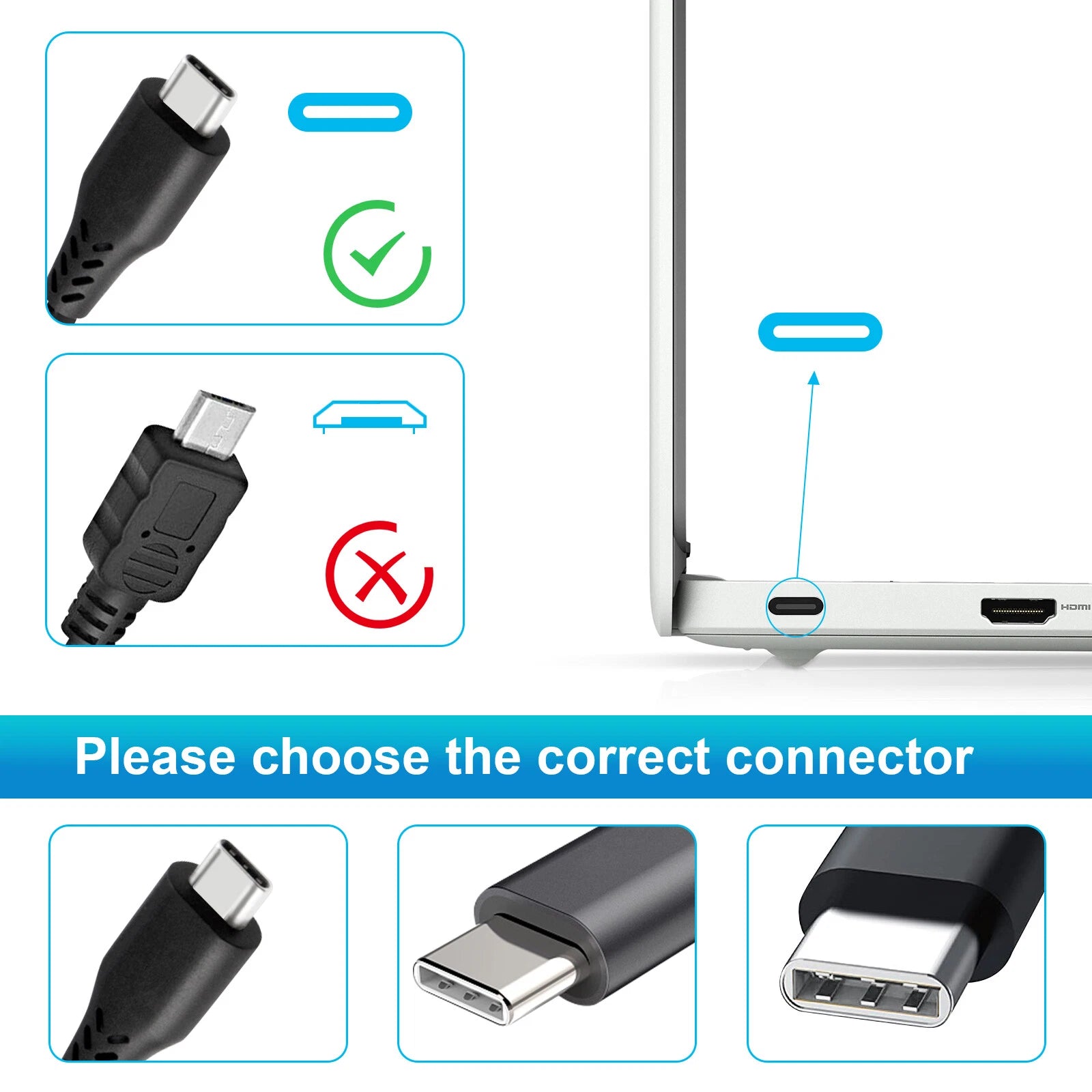 AC Adapter For Acer Chromebook Spin 311 CP311-3H-K3WL USB-C Charger Power Cord