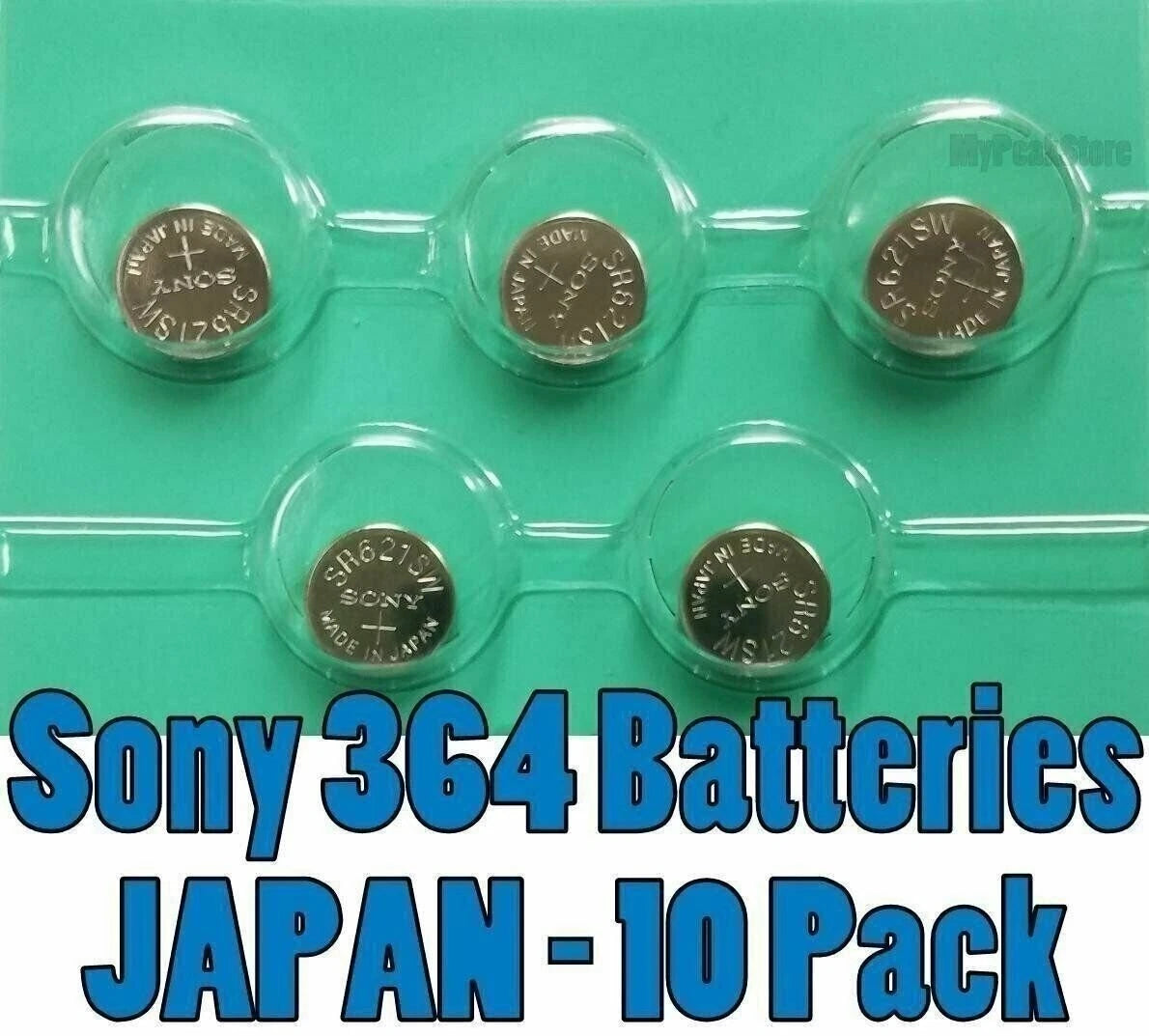 10 SONY 364 SR621SW LOT OF 10 PICES MADE IN JAPAN WATCH BATTERY