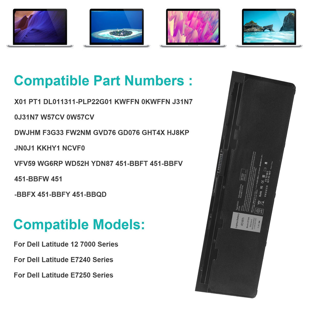 ?Battery for DELL Latitude E7240 Ultrabook E7250 GVD76 WD52H KWFFN VFV59 HJ8KP