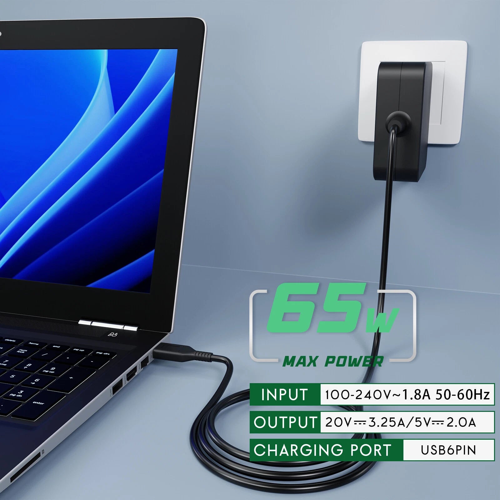 40W 65W AC Adapter Charger For Lenovo Yoga 3 11-1170 14-1470 Miix 700 Laptop USA