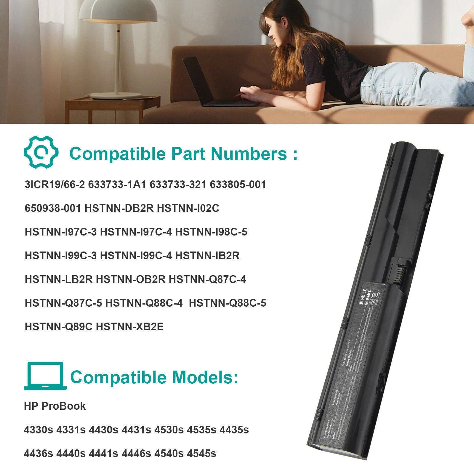 LOT 30x PR06 633805-001 Battery for HP Probook 4530s 4330s 4430s 4440S 4540S