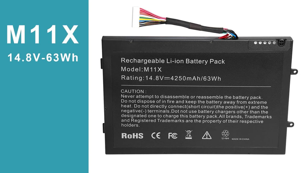 Battery For Dell Alienware M11x M14x R1 R2 PT6V8 8P6X6 KR-08P6X6 T7YJR P06T P18G
