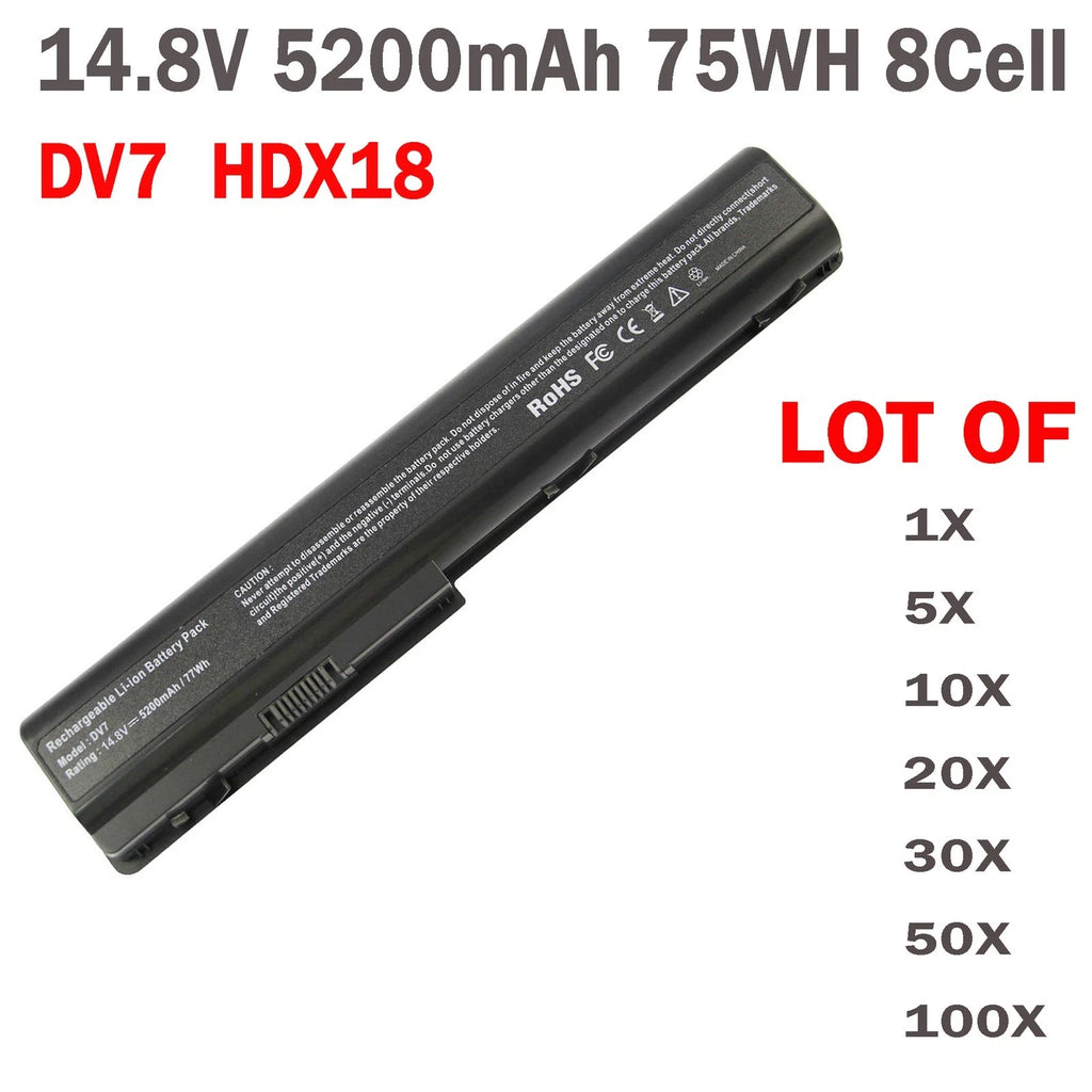 LOT HDX18 Battery For HP Pavilion DV7 DV7t DV8 dv7-1245dx HSTNN-IB75 480385-001
