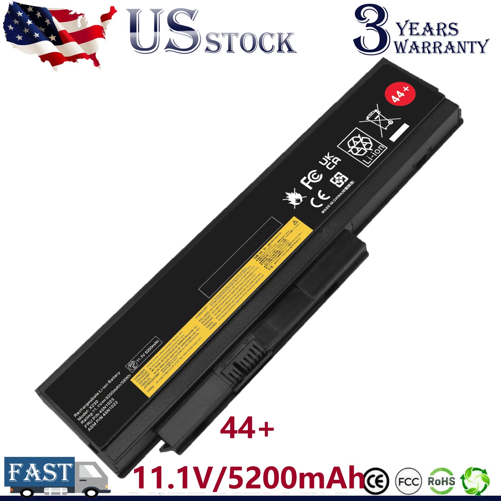 45N1019 Battery for Lenovo ThinkPad X220 X220i X220s X230 X230i X230s Series
