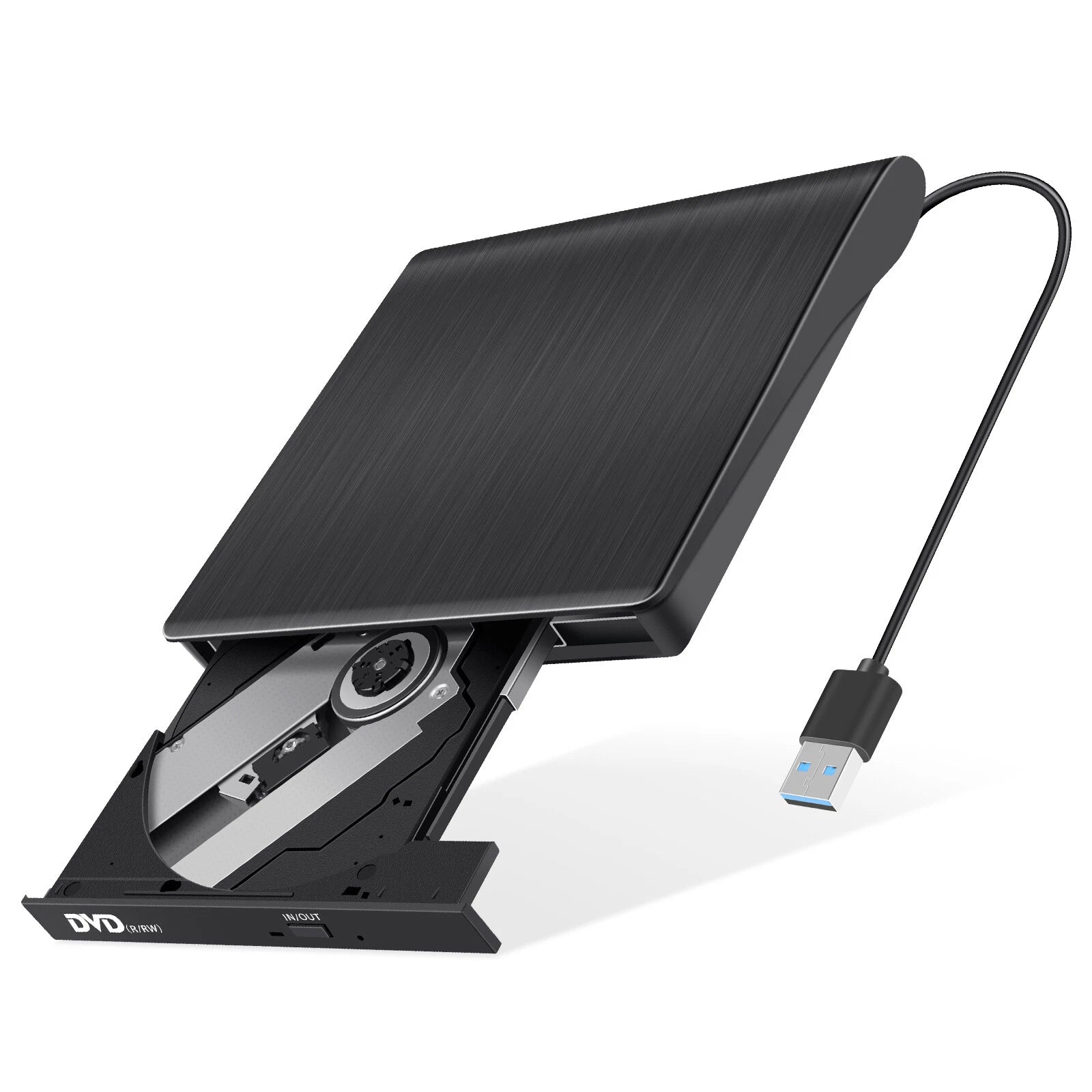 External DVD RW CD Writer Drive USB 3.0 Slim Burner Reader Player for Laptop PC