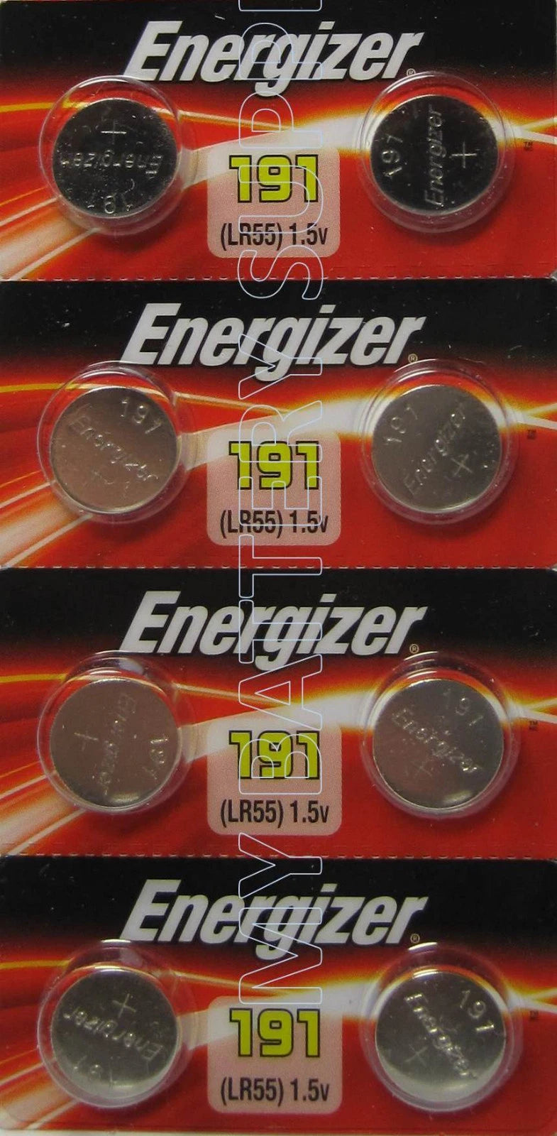 8 Pcs Energizer Alkaline LR1120 AG8 LR55 191 Batteries