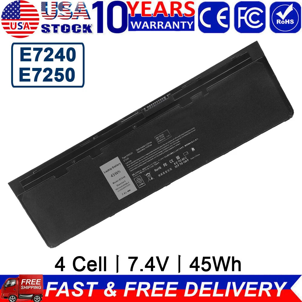 E7240 Battery for Dell Latitude E7250 VFV59 F3G33 451-BBFW -BBFX WD52H / Charger