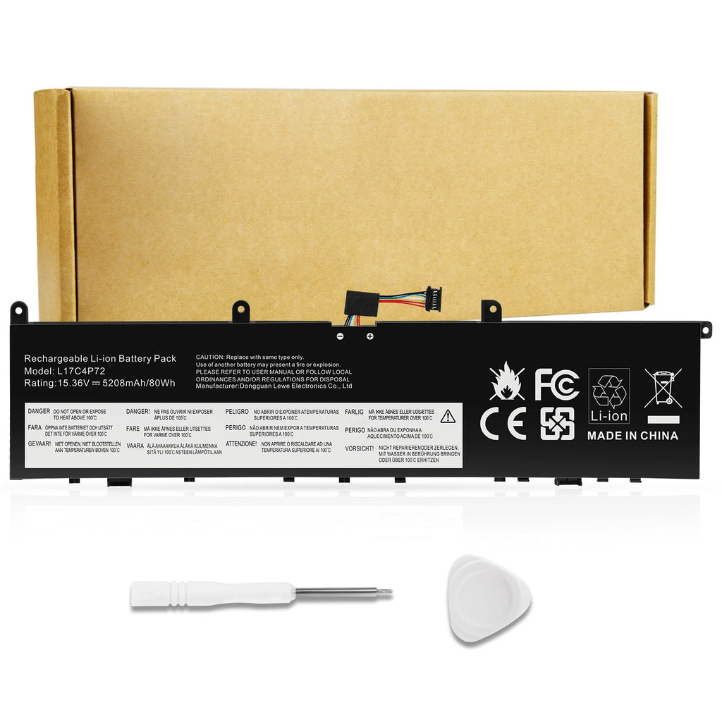 L17C4P72 Battery for Lenovo ThinkPad P1 1st Gen/2nd Gen 01AY969 80WH