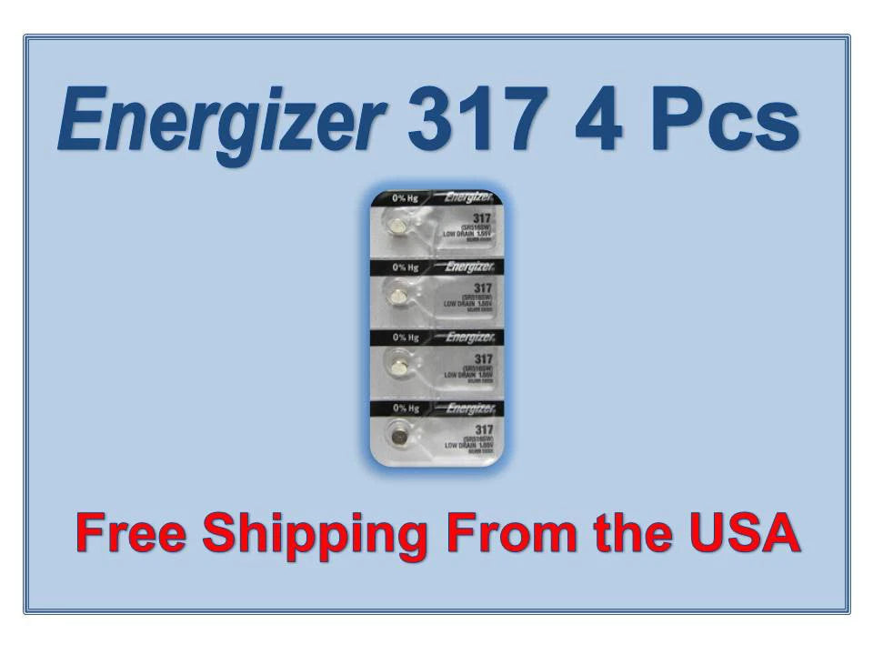 4 Energizer Silver Oxide SR516SW SR516W SR516 1.55V Battery