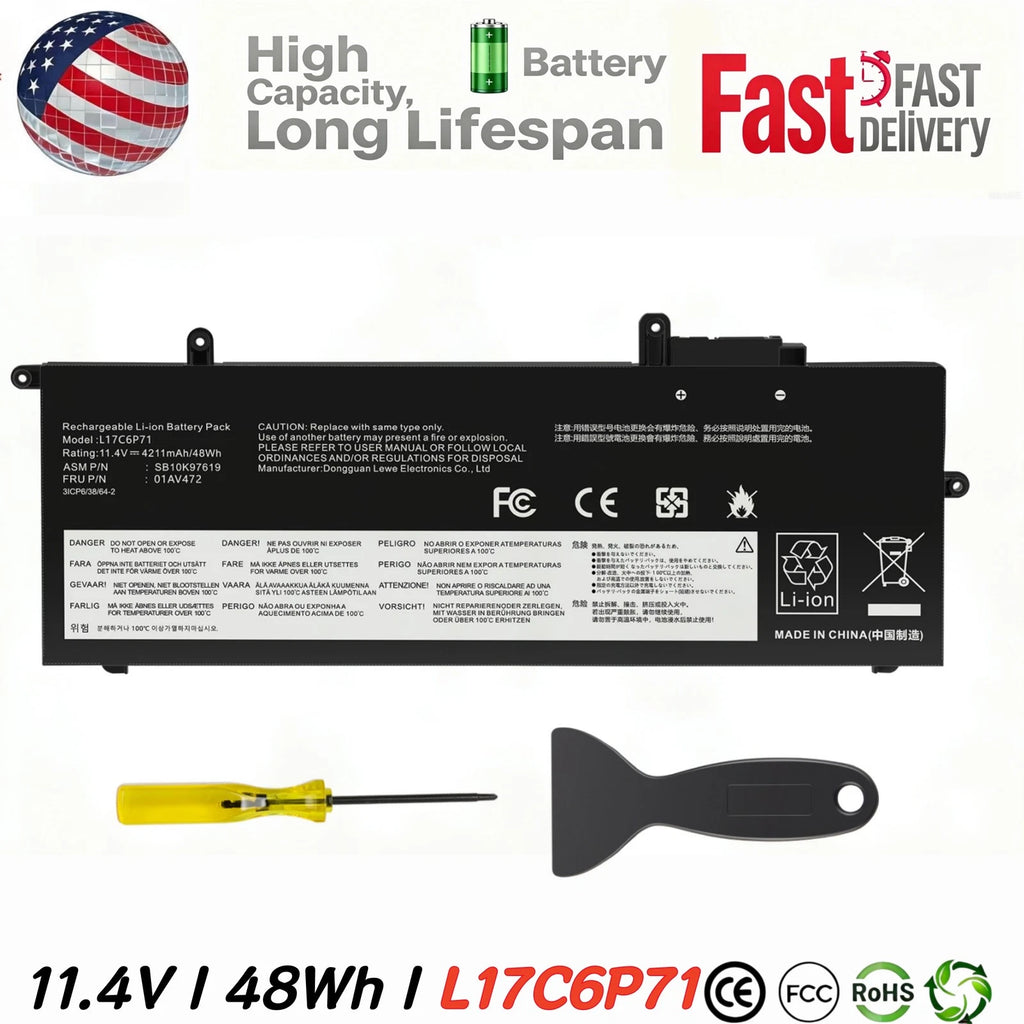 L17L6P71 L17M6P71 L17C6P71 01AV470 01AV484 Battery For Lenovo ThinkPad X280