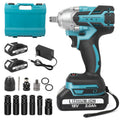Cordless Impact Wrench 1/2" 650Nm High Torque Brushless Drill with 2xBattery 18V