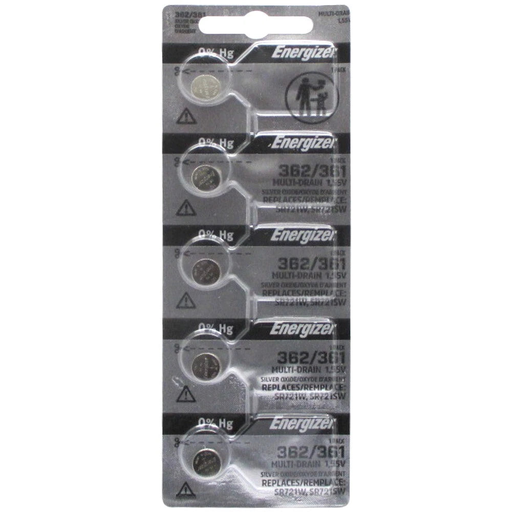 362 / 361 Energizer Watch Batteries SR721W 5 pk