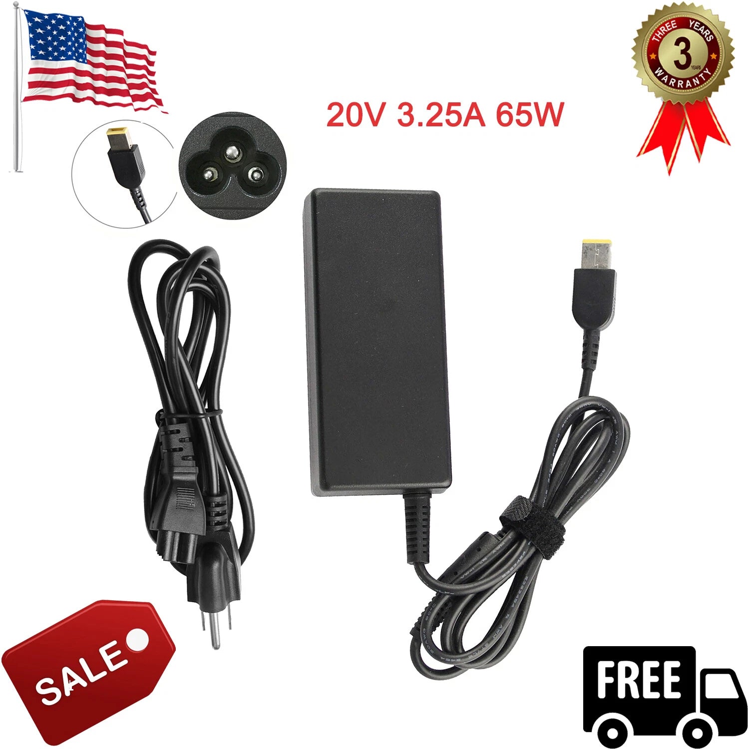 AC Adapter Charger for Lenovo ThinkPad T450 T460 T460S T540P T560 E440 E450 E550