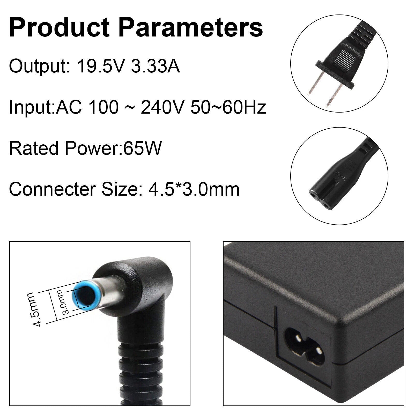 65W 90W AC Adapter Charger for HP EliteBook 820 G3 840 G3 850 G3 Pavilion Laptop