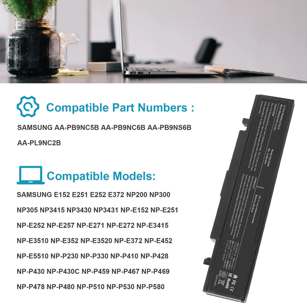 Battery for Samsung NP-Q318E Q322 Q320 Q318 Q430 RV511 NP-RV511 NT-RV511 NP-R463