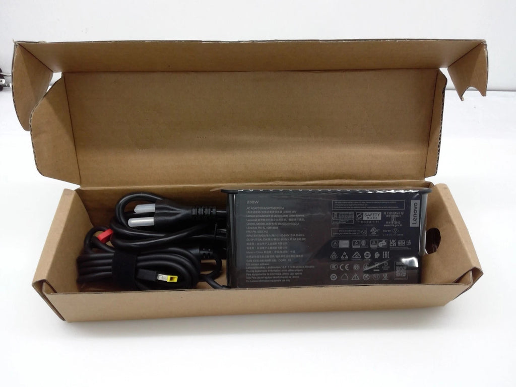 New OEM Lenovo 230W 20V 11.5A AC Power Adapter Charger Yellow Slim Square Tip