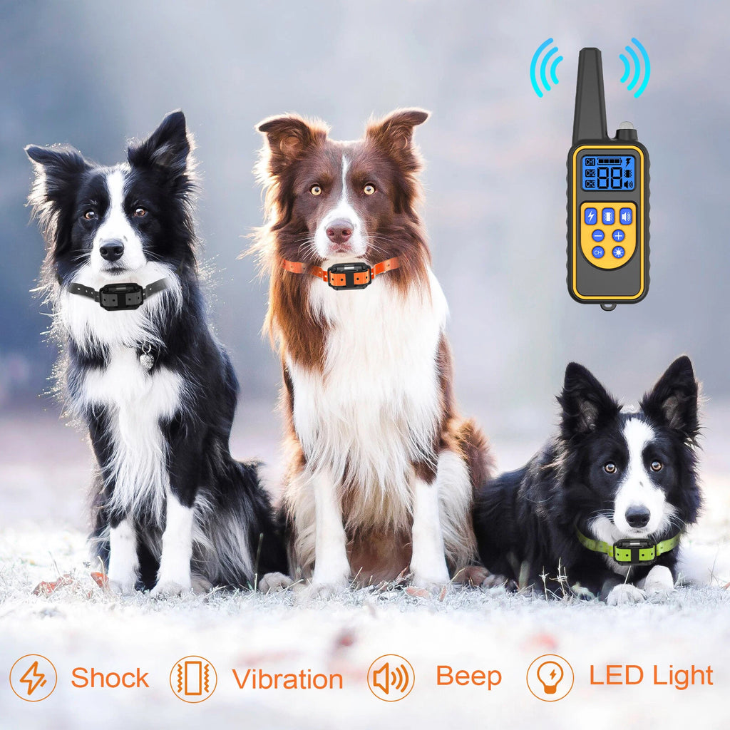 3000FT Dog Training Collar Rechargeable Remote Shock PET Waterproof Trainer US