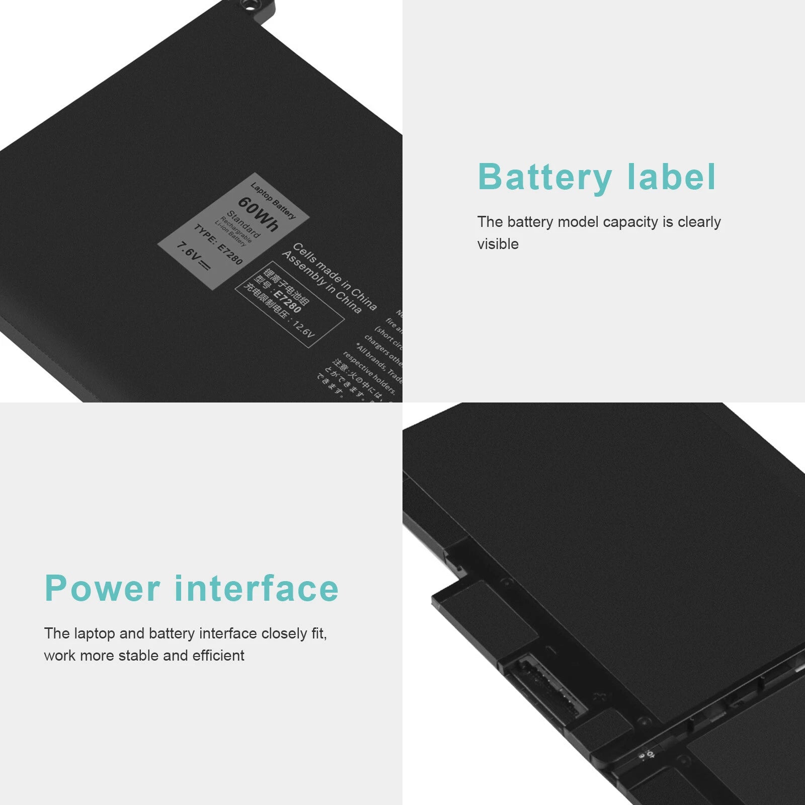 F3YGT Battery For Dell Latitude 12 13 14 E7280 E7480 7480 7490 7380 7390 60Wh
