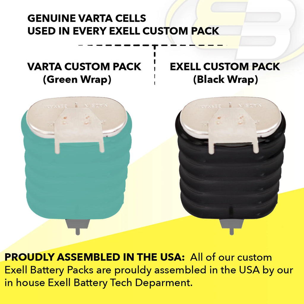 Exell 6/V150H 7.2V 150mAh NiMH 3-PIN Battery