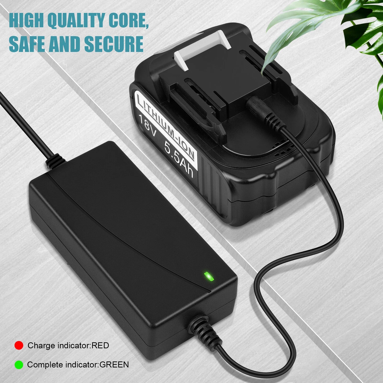 4''+6" Electric Mini Chainsaw 18V Handheld Cordless Wood Cutter W/ 2 Battery
