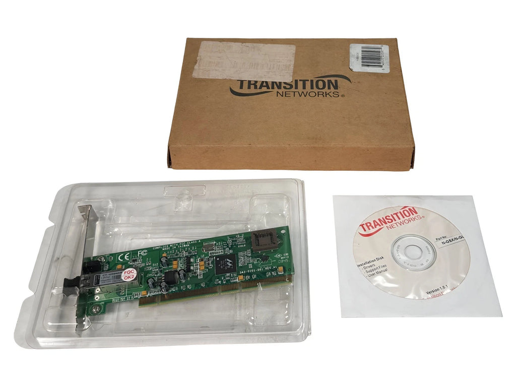 Transition Networks N-GSX-LC-01 Fiber PCI NIC CT-1250NSR 1000BASE-SX-LC